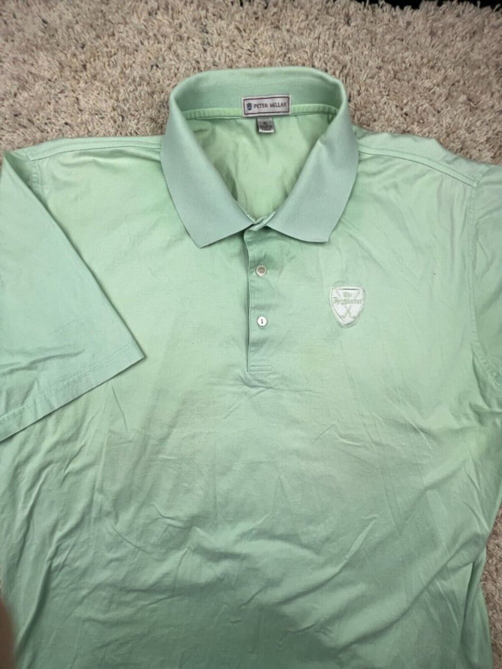 Peter Millar Green Polo Size XL Cotton Highlander Golf Course Club Men’s S/S